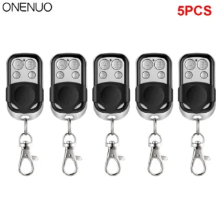 Abridor de puerta de garaje Universal, 4 botones, Control remoto, 433MHZ, clon, aprendizaje fijo, duplicador de código rodante, 1 ~ 5 uds.
