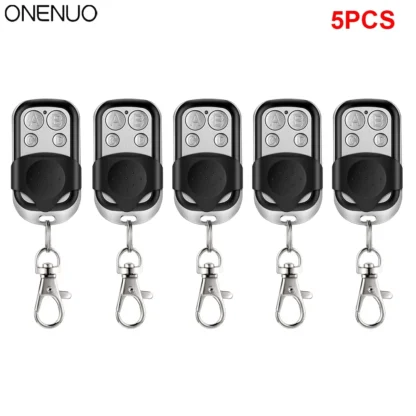 Abridor de puerta de garaje Universal, 4 botones, Control remoto, 433MHZ, clon, aprendizaje fijo, duplicador de código rodante, 1 ~ 5 uds.