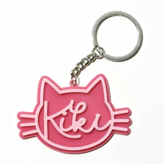1 llavero personalizado PMMA: nombre grabado personalizado, diseño de gatito, bricolaje, grabado con láser, accesorio ideal de uso diario y adorable