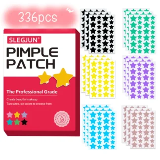 336 pegatinas correctoras multicolores en forma de estrella, pegatina para el acné en forma de estrella, impermeable y transpirable, uso facial diario