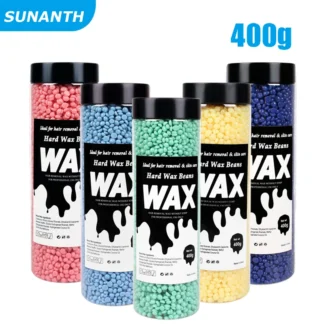 Frijoles de cera depilatoria para calentar máquina de cera dura, película caliente, cuentas de cera indoloras, Bikini, cara, piernas, depilación corporal, 200g/400g