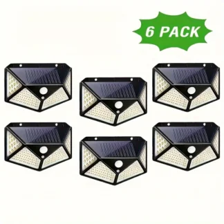 1/2/4/6 Uds luces solares para exteriores 100LED 3 modos Sensor de movimiento luces de pared de seguridad con energía Solar para puerta delantera de valla de patio trasero