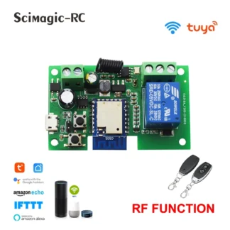 1/4 canal Tuya Wifi Smart Switch Relay USB 5V 7-32V 220V Módulo con RF433 Temporizador de control remoto inalámbrico Avance lento Autoblocante