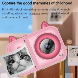 Cámara de impresión instantánea de doble cámara de alta definición con pantalla grande de 2,4 pulgadas, con una batería para un uso duradero,