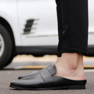 Mocasines de cuero para hombre, zapatillas transpirables, ligeras, informales, para exteriores, verano, 2023