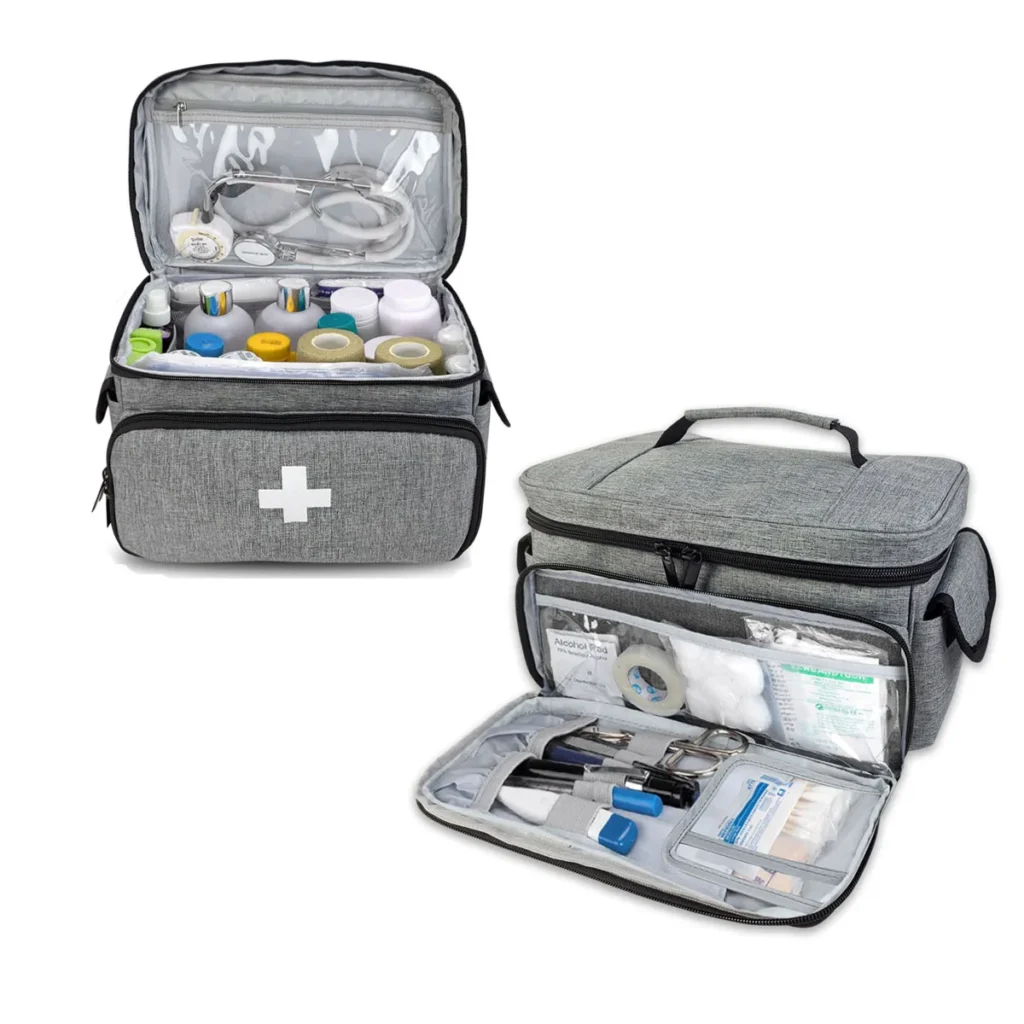 Botiquín de primeros auxilios impermeable: botiquín médico de emergencia compacto para el hogar, viajes, camping al aire libre y coche