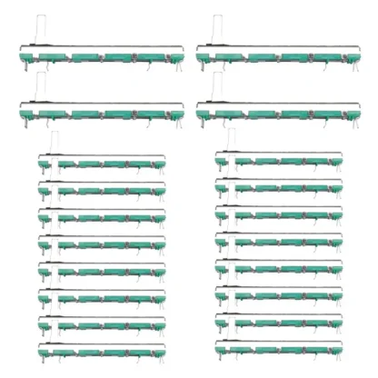 【A43M】 20 piezas 75Mm Behringer Mixer Fader B10K lote de potenciómetro de deslizamiento recto doble