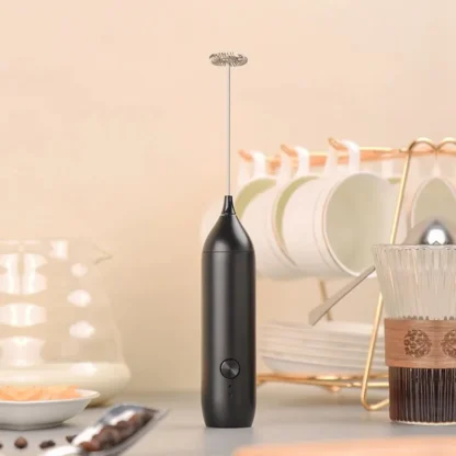 Espumador de leche eléctrico Espumador de café USB-C batidor eléctrico recargable potente Mini mezclador de bebidas