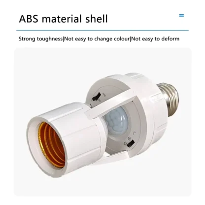 Portalámparas con Sensor de movimiento inteligente, adaptador de Sensor de inducción PIR E27, convertidor de Base de lámpara, interruptor LED automático AC 110V 220V