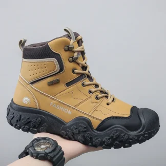Zapatos de entrenamiento de senderismo al aire libre originales, botas de invierno para Hombre, botas de nieve altas, Zapatillas de caza para escalar, Zapatillas para Hombre