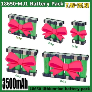 Paquete de batería MJ1 18650 3S1P 4S1P 5S1P 6S1P 2S1P soldadura de batería personalizada 3500mAh paquete de batería 7,4 V a 25,2 V