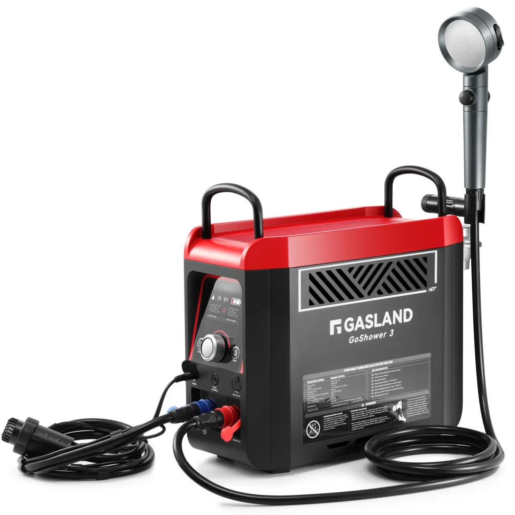 Calentador de ducha portátil de propano GASLAND Goshower G3 Pro, calentador de agua de Gas de 1 lb con bomba, batería de 4000mAh de hasta 100min