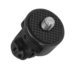 Adaptador de montaje de aleación de aluminio con tornillo de 1/4 de pulgada ajustable para luz de cámara