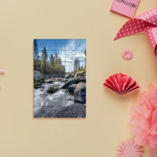 35/150/300/500/1000 Uds. Rompecabezas de descompresión personalizado con foto personalizada de río fresco, rompecabezas de retrato de foto personalizado DIY