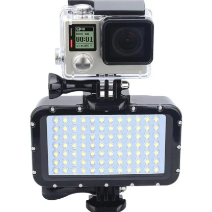 50m/ 164 pies luces subacuáticas regulables recargables impermeables luces de buceo luces de vídeo LED 84 LED 5000lm para cámaras