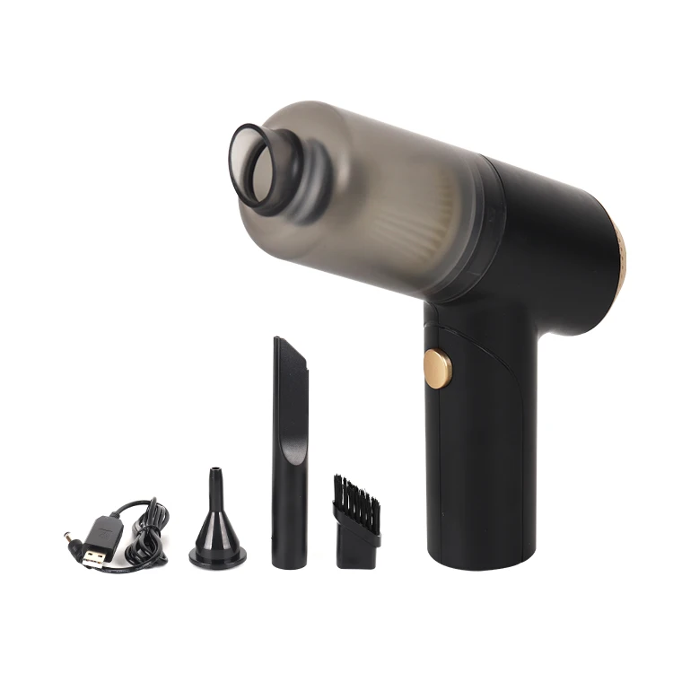 Aspirador portátil inalámbrico para coche, alta succión y larga vida útil, limpieza versátil con función de soplador eléctrico