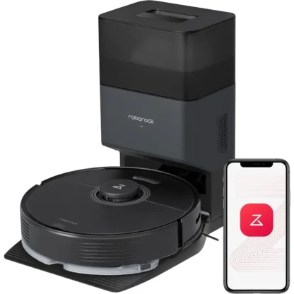 Robot aspirador y trapeador Q7 Max+ con base de vaciado automático para limpieza continua a manos libres hasta 7 semanas trapeador controlado por APPC 4200Pa H