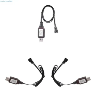 N2UB 6.4V 600MA Batería Cargador Cable cable para reemplazo camión camión juguete Línea cable carga USB con