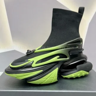 Botas de talla grande 35-46 a la moda para hombre, zapatos cortos de invierno, botines de mujer negros de punto de Metal con cordones de alta calidad, zapatos para hombre