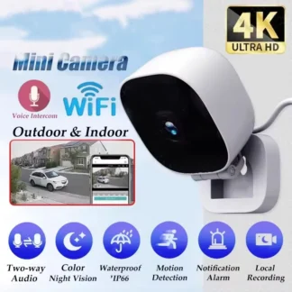 Mini cámara WiFi 4K IP/AP Monitor remoto almacenamiento en la nube Audio bidireccional detección de movimiento videocámara vigilancia cámara de seguridad 2025