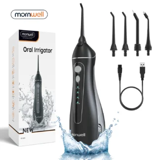 Hilo dental inalámbrico para dientes F18,4 configuraciones de presión, 8 puntas de chorro, resistente al agua IPX7, batería recargable por USB, limpieza profunda