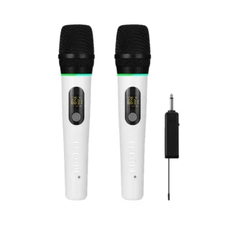Micrófono FULUODE para videoke micrófono inalámbrico micrófono inalámbrico profesional UHF portátil recargable dinámico
