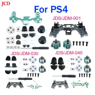 JCD 1 Juego para PS4 Pro controlador delgado R2 L2 botones de disparo Sensor 3D tapas y tornillos de pulgar analógicos herramientas