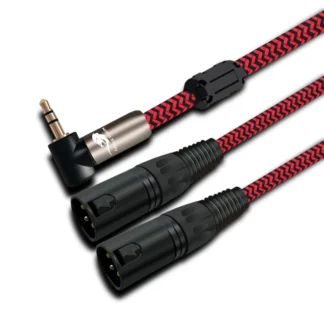Cable de Audio Premium Mini Jack en ángulo 3,5 a XLR dual de 3 pines para PC, auriculares, mezclador de sonido, Cable XLR de 3,5mm a 2, 1M, 2M, 3M, 5M, 8M, 10M