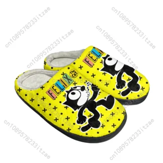 Zapatos F-Felix The Cat, zapatillas de algodón para hombre, mujer, adolescente, último dormitorio, zapatos de felpa para mantener el calor en interiores, zapatilla plana térmica