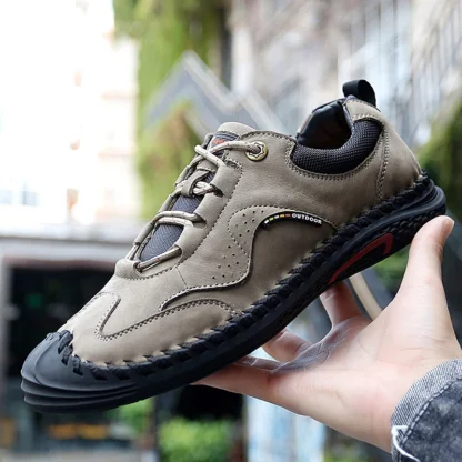 Zapatos informales cosidos a mano para hombre, ligeros, secos, transpirables, cómodos con retales esmerilados, tendencia de moda, zapatos individuales