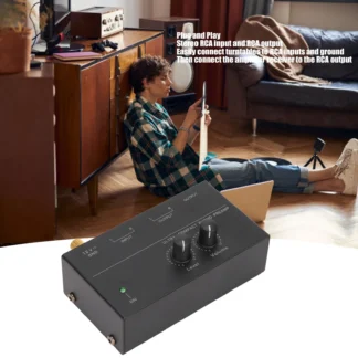 Preamplificador de fono PP500, perilla de entrada y salida estéreo de bajo ruido, Control, Mini tocadiscos, preamplificador, tocadiscos