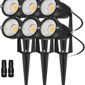 Luces LED para paisaje de exterior de 7W y 700LM, focos blancos cálidos de 12V/24V, resistente al agua IP65, paquete de 6 para camino de jardín