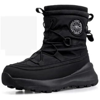 Zapatos para hombre, botas de nieve de alta calidad para hombres y mujeres, botas de felpa cálidas de invierno, zapatos impermeables antideslizantes para hombre, botas de algodón para exteriores