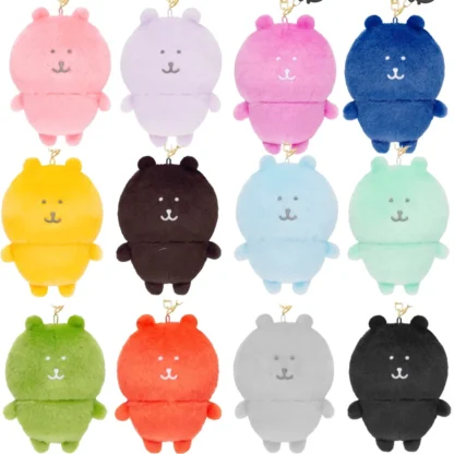9CM caliente nuevo lindo oso de broma pequeño colgante muñeca de juguete de peluche bolsa de dibujos animados llavero muñeca colgante decoración niños regalo de cumpleaños