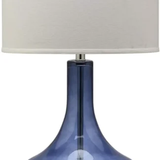 Lámpara de mesa de cristal azul claro de mercurio de 35 pulgadas para dormitorio, sala de estar, hogar y oficina (bombilla LED incluida)