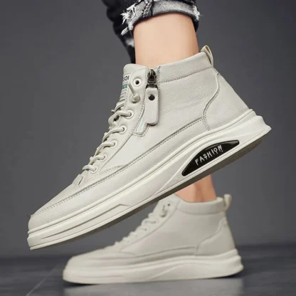 Zapatos informales para hombre, nuevas zapatillas altas, zapatos planos con plataforma de diseñador a la moda, zapatos de entrenamiento de tenis al aire libre, zapatos negros para hombre