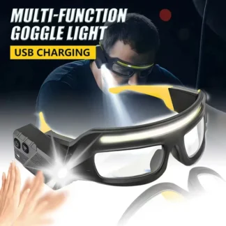 Gafas para faros delanteros 2 en 1 con sistema de detección de gestos 90 ángulo ajustable luz impermeable 5 modos para reparación de emergencias al aire libre