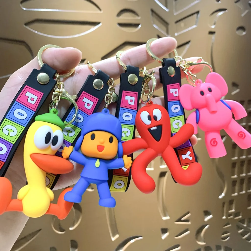 LLavero de animal divertido, bolso de muñeca tridimensional, colgante, llavero de coche, máquina de muñecas