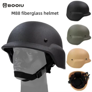 BOOIU M88 casco táctico de acero FRP casco a prueba de explosiones casco protector de fibra de vidrio de 1,3 kg adecuado para adiestramiento al aire libre