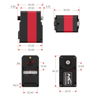 Control de par de 35Kg.cm, eje doble de Metal completo, servomotor de Robot TTL, tarifa HL3930M, Servo de fuerza constante para agarre de accesorio de Robot
