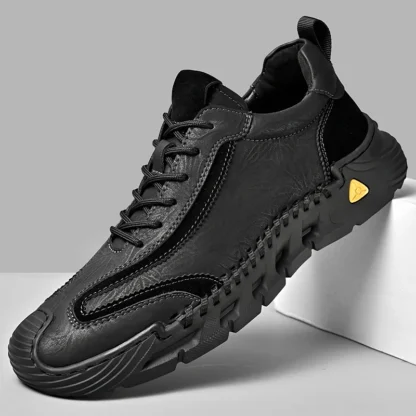 Zapatos informales de talla grande 46 para hombre, zapatos de negocios de cuero de estilo Vintage, zapatos de trabajo cómodos de suela suave, zapatillas antideslizantes para exteriores