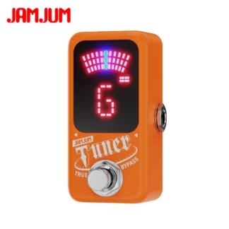Afinador de Guitarra Mini JAMJUM con Pantalla LED, Bypass Verdadero para Bajo, Alta Precisión, Alimentación de 9V CC