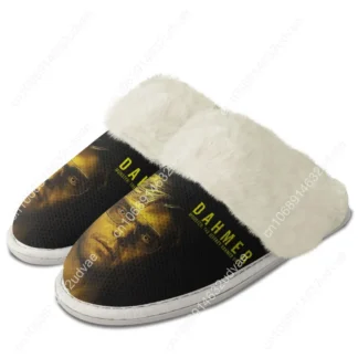 Zapatillas de felpa Jeffrey Dahmer, zapatos que mantienen el calor, para hombre y mujer, para el hogar, de algodón, para dormitorio, personalizadas, térmicas, ligeras, DIY