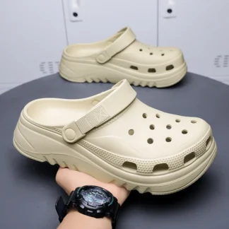 Ropa exterior para hombres Verano Antideslizante Casual de suela gruesa Baotou Ropa exterior Sandalias y zapatillas de playa