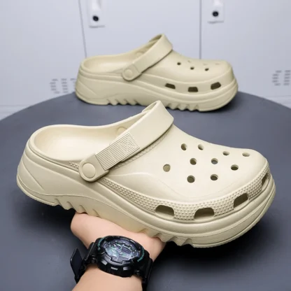 Ropa exterior para hombres Verano Antideslizante Casual de suela gruesa Baotou Ropa exterior Sandalias y zapatillas de playa