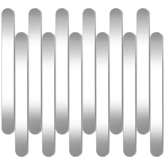 12 Piezas de Tiras de Acero Inoxidable para Pulseras, Lisas y Pulimentadas, para Hacer Brazaletes Abiertos, Ideales para Joyería Artesanal, Regalo Hecho a Mano