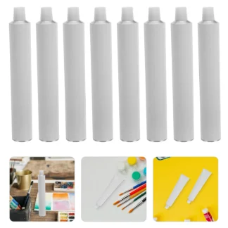 10 Tubos de Pintura de Aluminio Vacíos Recargables de 40 ml, Contenedores de Almacenamiento para Óleo, Acrílico, Acuarela, Gouache, a Prueba de Fugas, Portátiles para Artistas