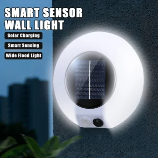 Nueva lámpara Solar de 20LED, lámpara de pared con Sensor de cuerpo humano impermeable para exteriores, decoración de jardín y patio, lámpara de pared fácil de instalar