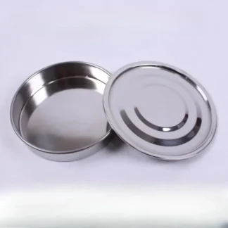Tamiz de prueba estándar de acero inoxidable para laboratorio, bandeja de malla de prueba redonda de 20cm de diámetro inferior y tapa, 1 ud.