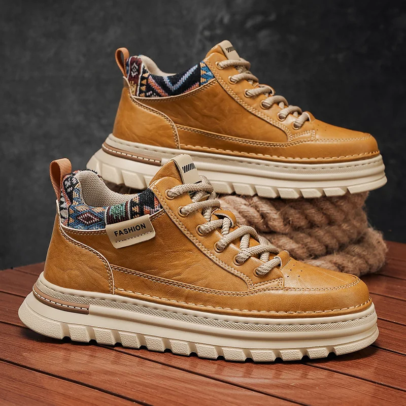 Botas Chelsea para hombre Botas de trabajo cortas con estilo para motociclismo al aire libre Zapatos casuales cómodos